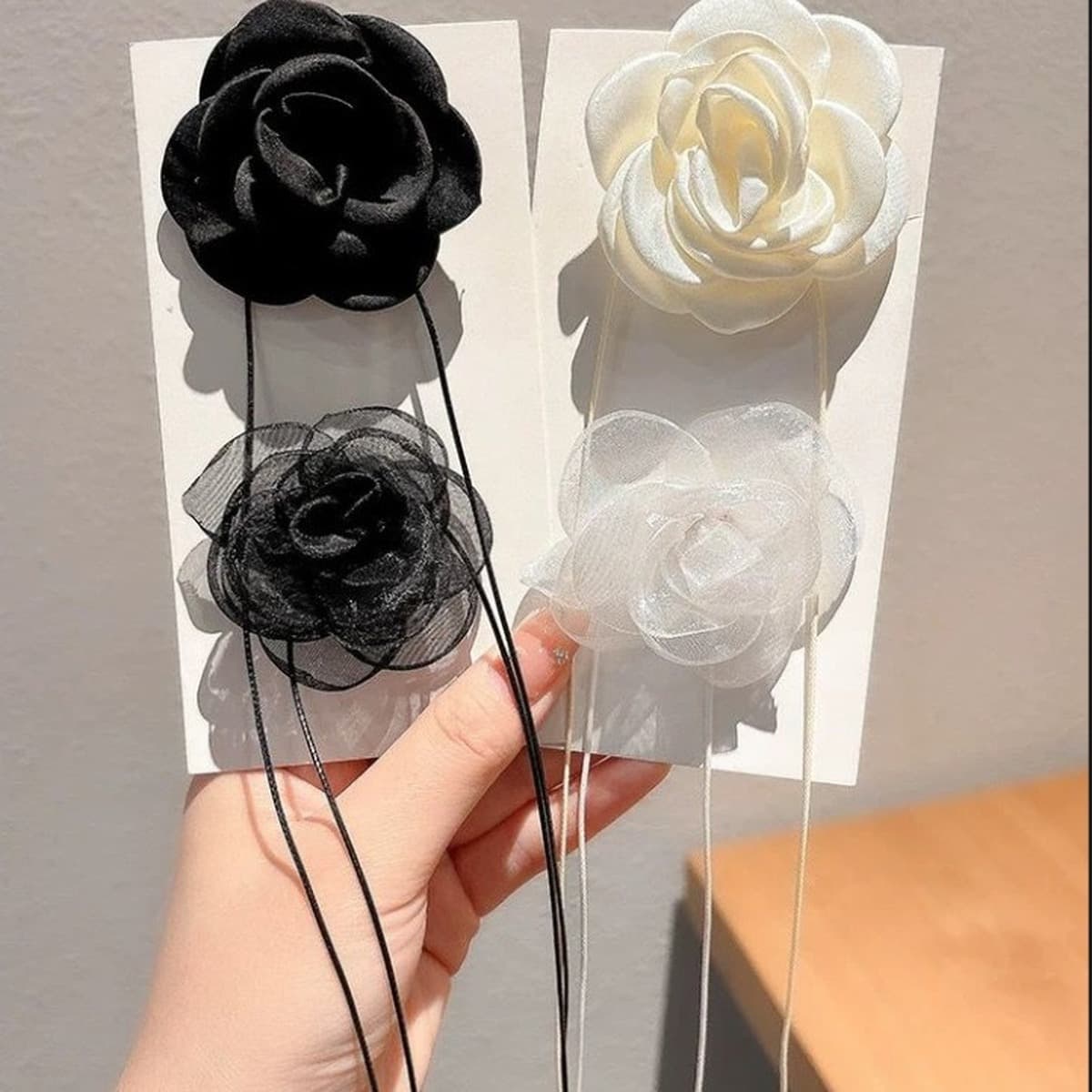 Роза ожерелье choker с шейкой черный цветок воротник шейный ремень с камелией шея аксессуар шея шея шея шнуровка