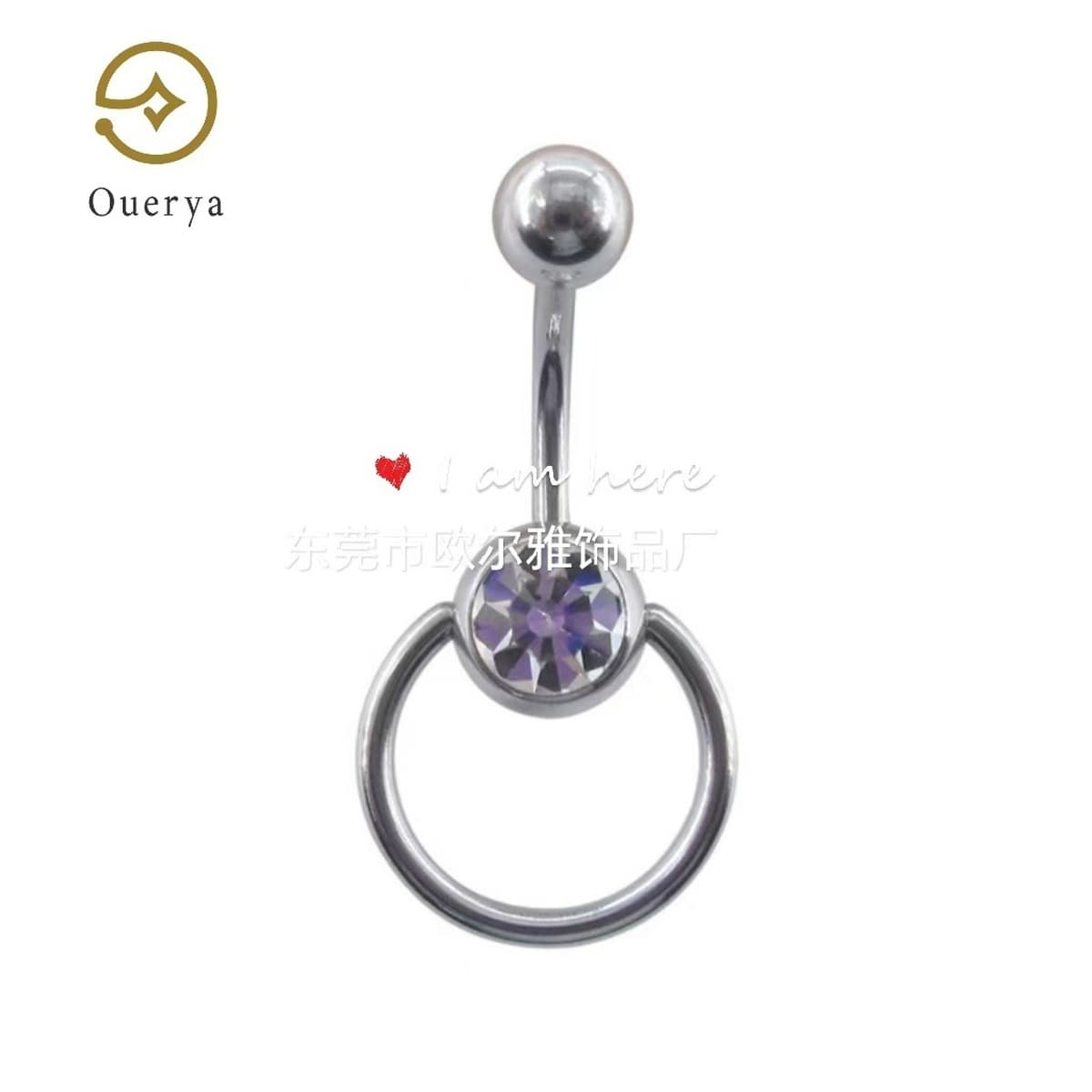 Нержавеющая сталь тело пирсинг ювелирные изделия пупка кольцо пупка кольцо пупка кольцо кольцо мяч круг с просверлкой пупка...