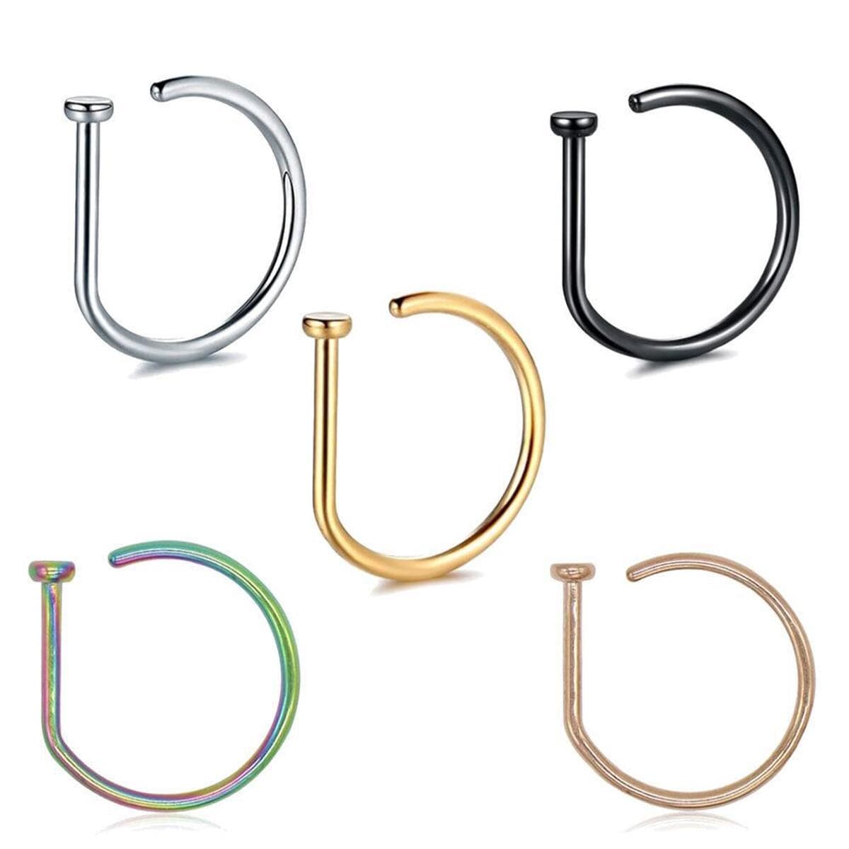 Трансграничное новое кольцо в носу D-типа из нержавеющей стали F136 ювелирные изделия с проколами из титана...