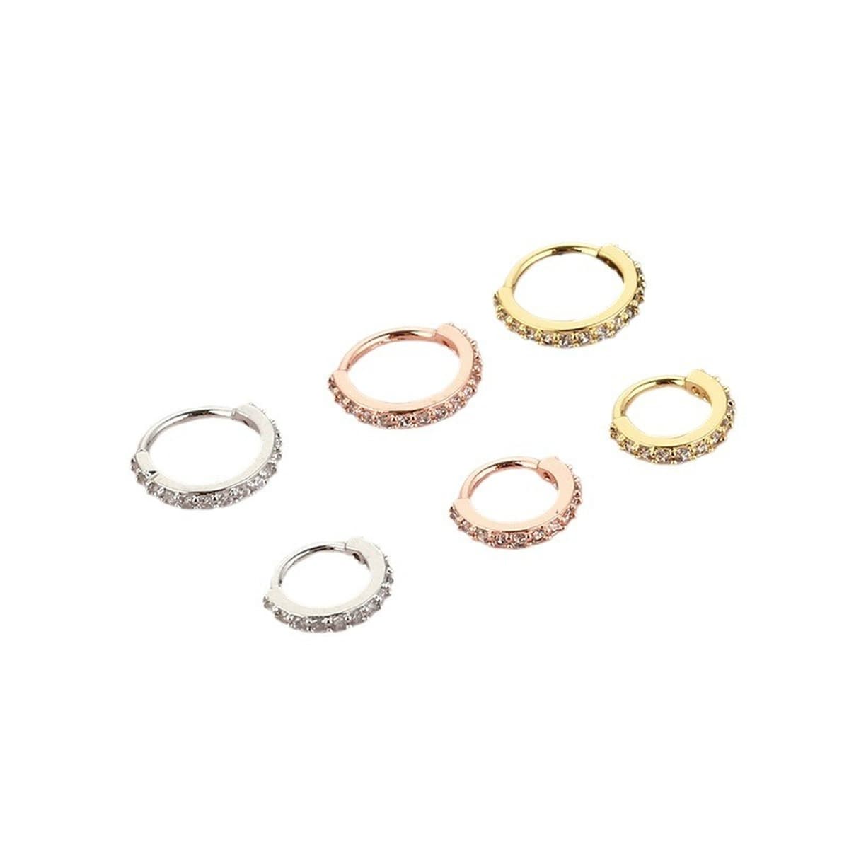 Трансграничные горячие продажи пирсинг ювелирные серьги носовые кольца медные микро-циркониевые мини-мягкие костяные шипы...