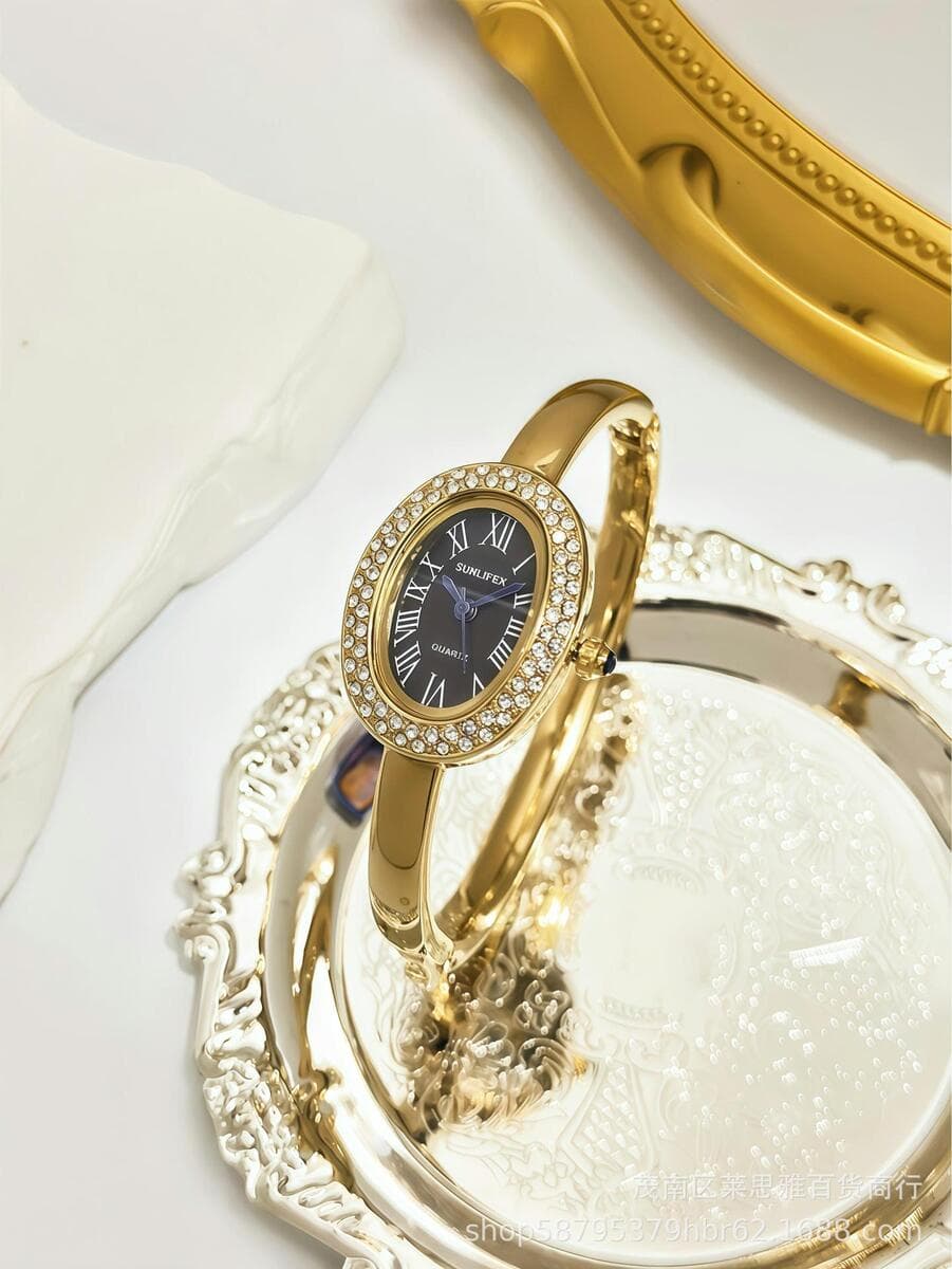 Sunlifex браслет ванны часы маленький циферблат нишевая легкая роскоши высокого уровня римская шкала овальные часы