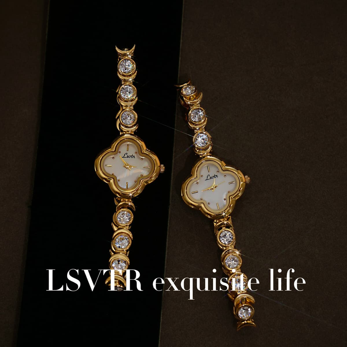 LSVTR подлинный новый дрожащий звук в прямом эфире горячая продажа клевер французский средний стиль полный бриллиантовый...