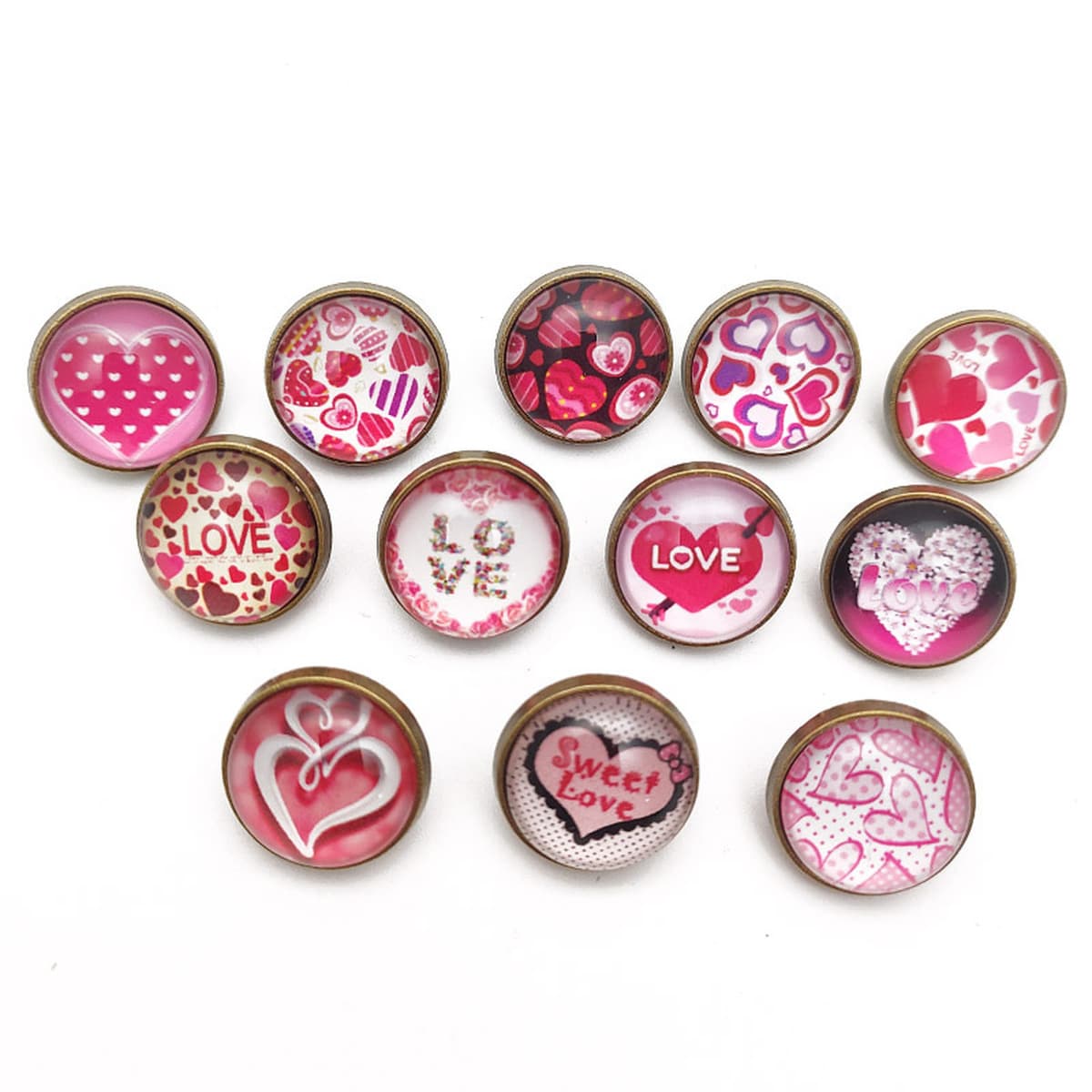 Фабрика прямые поставки DIY время драгоценный камень круглая кнопка оснастки металлический хрусталь мультфильм перо узор...