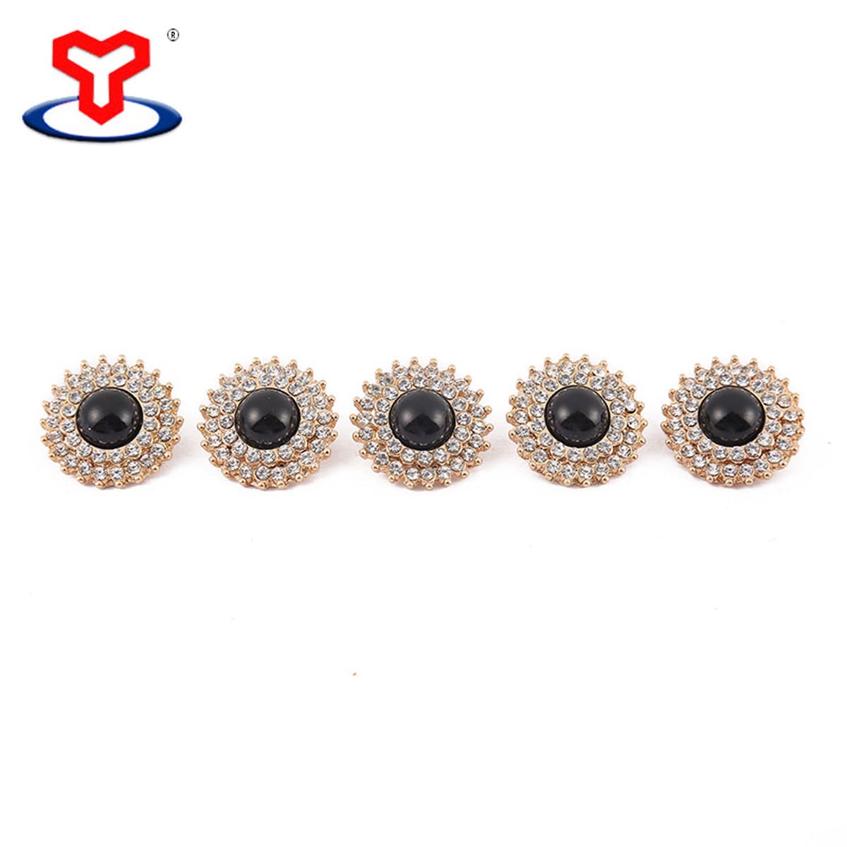 Круглые кнопки сплава диаманта жемчуга аксессуары одежды одевают элегантные изготовители кнопки глаза диаманта оптом