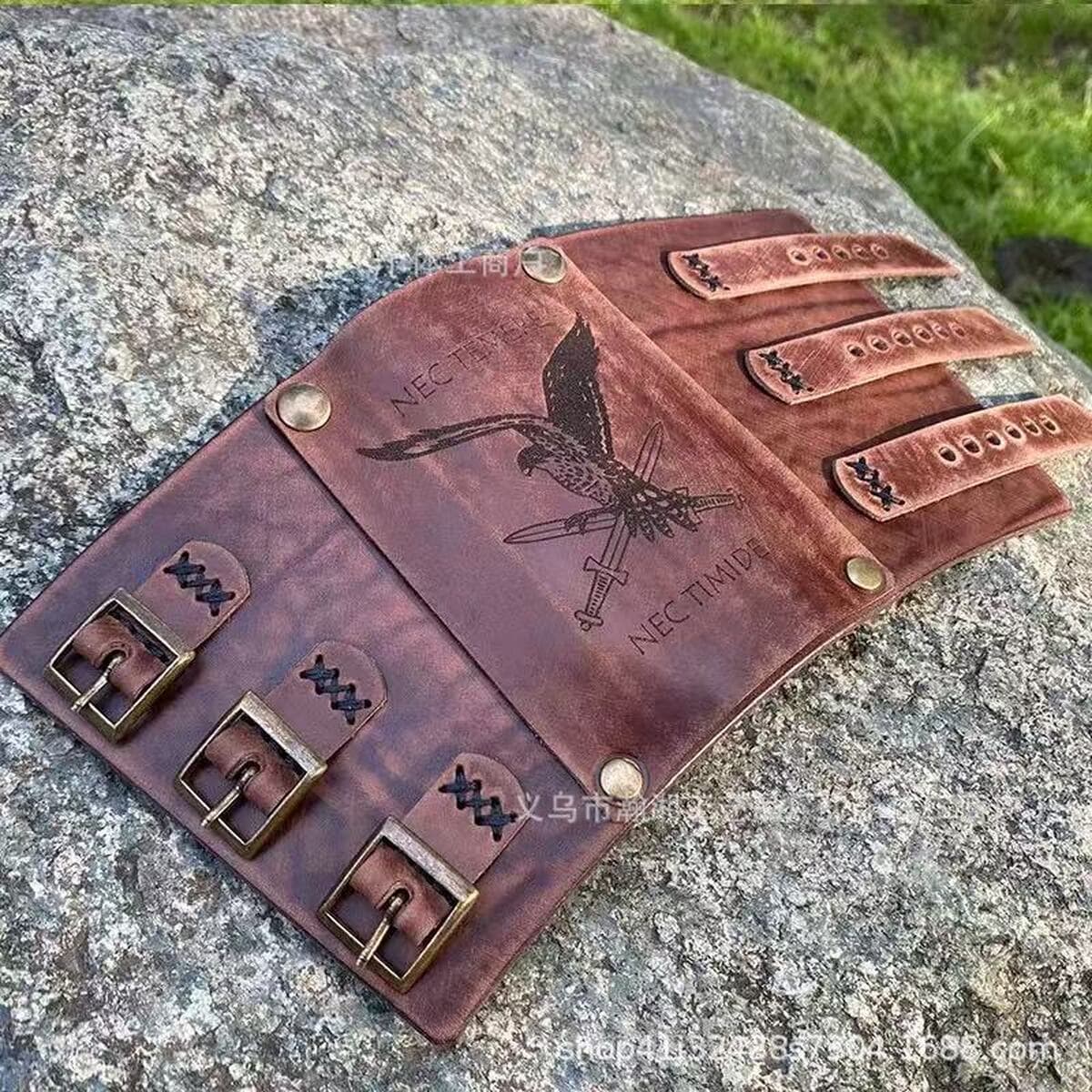 Браслет Европейский и американский ретро мужской велосипедный браслет с держателем для карт, кожаный браслет,...