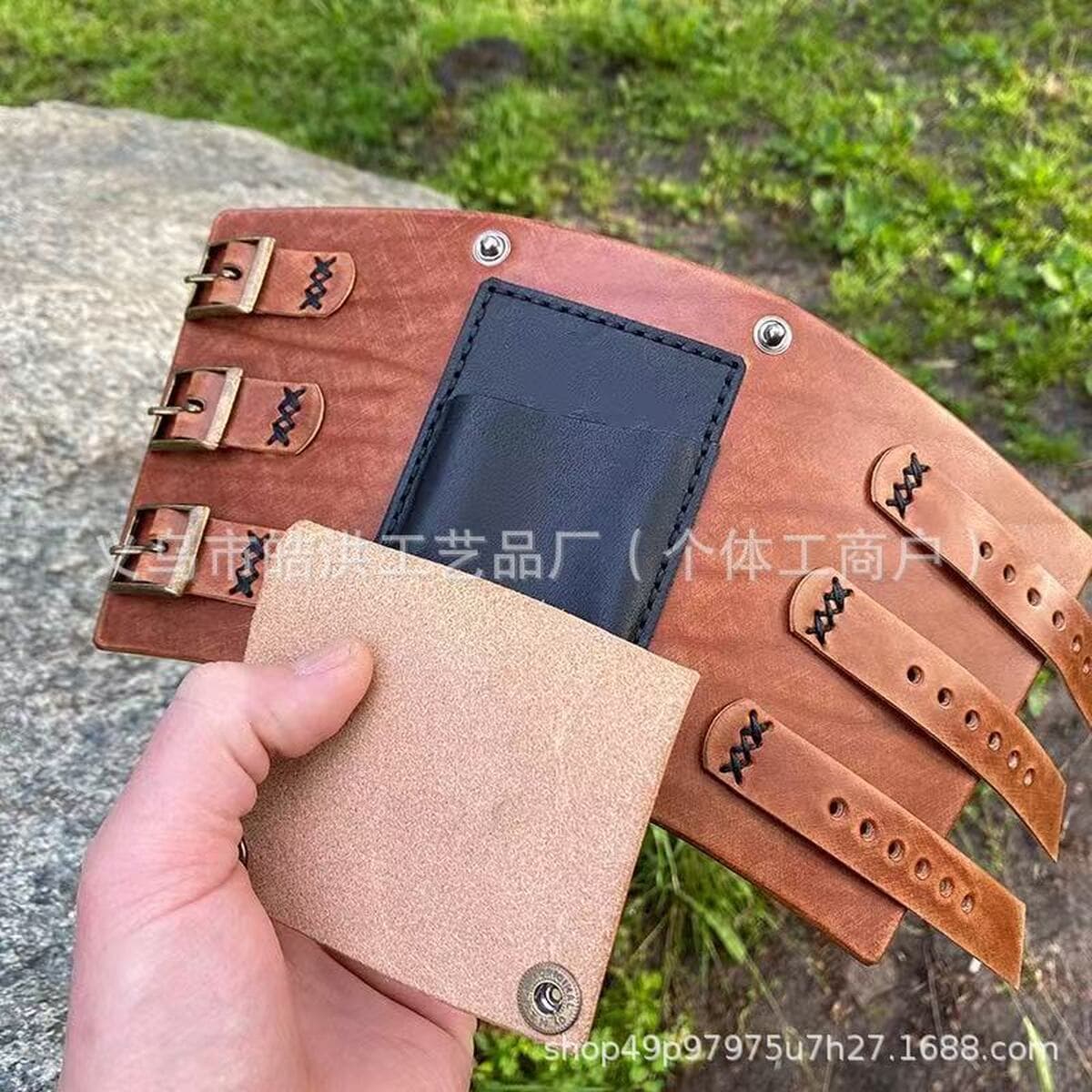 Трансграничные браслеты Европейские и американские мужские велосипедные браслеты в стиле ретро с держателем для карт,...