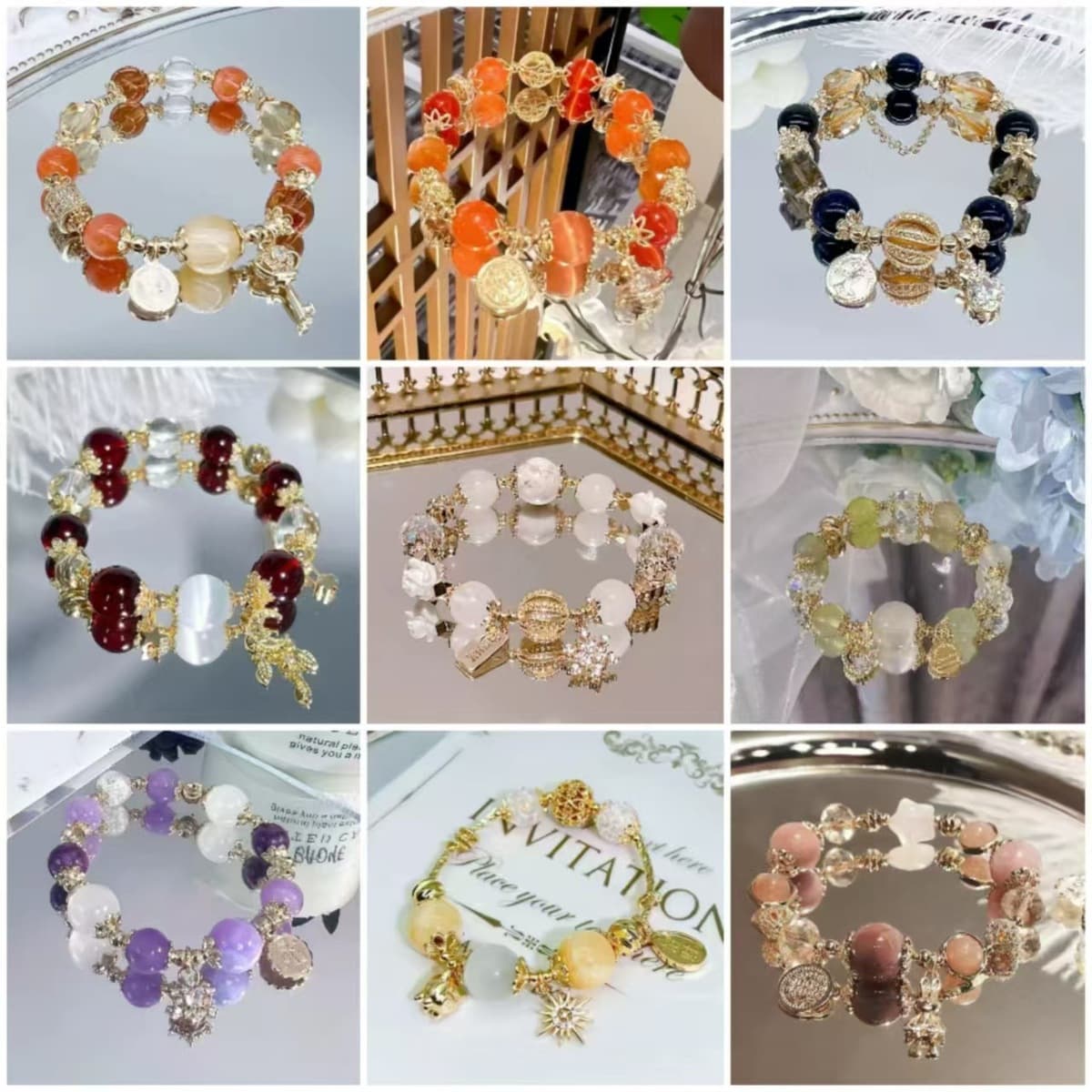 Кит падает со звездным небом голубой тигровый глаз синий кристалл обсидиан хрустальный браслет браслет сливочный конь...