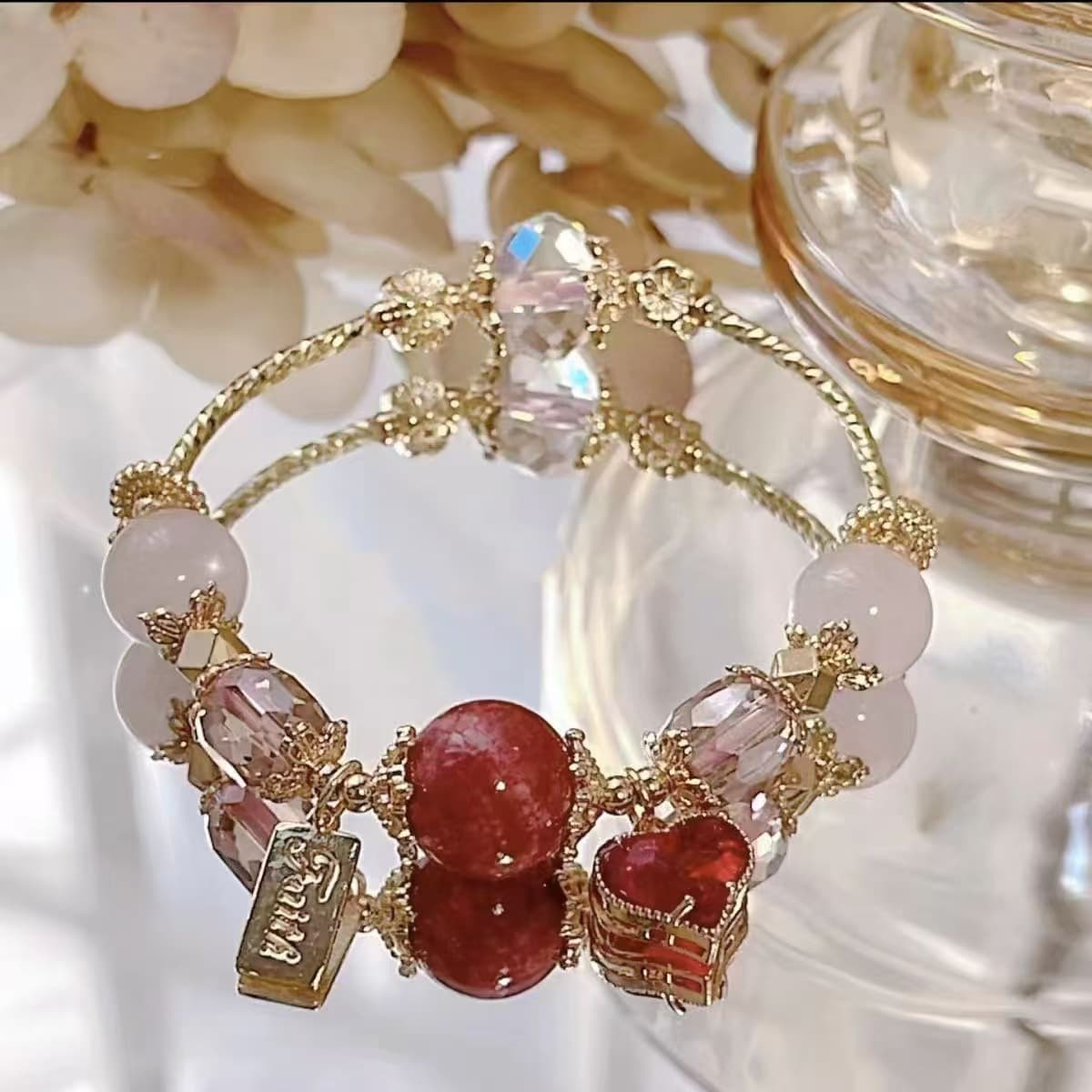 Кит падает со звездным небом голубой тигровый глаз синий кристалл обсидиан хрустальный браслет браслет сливочный конь...