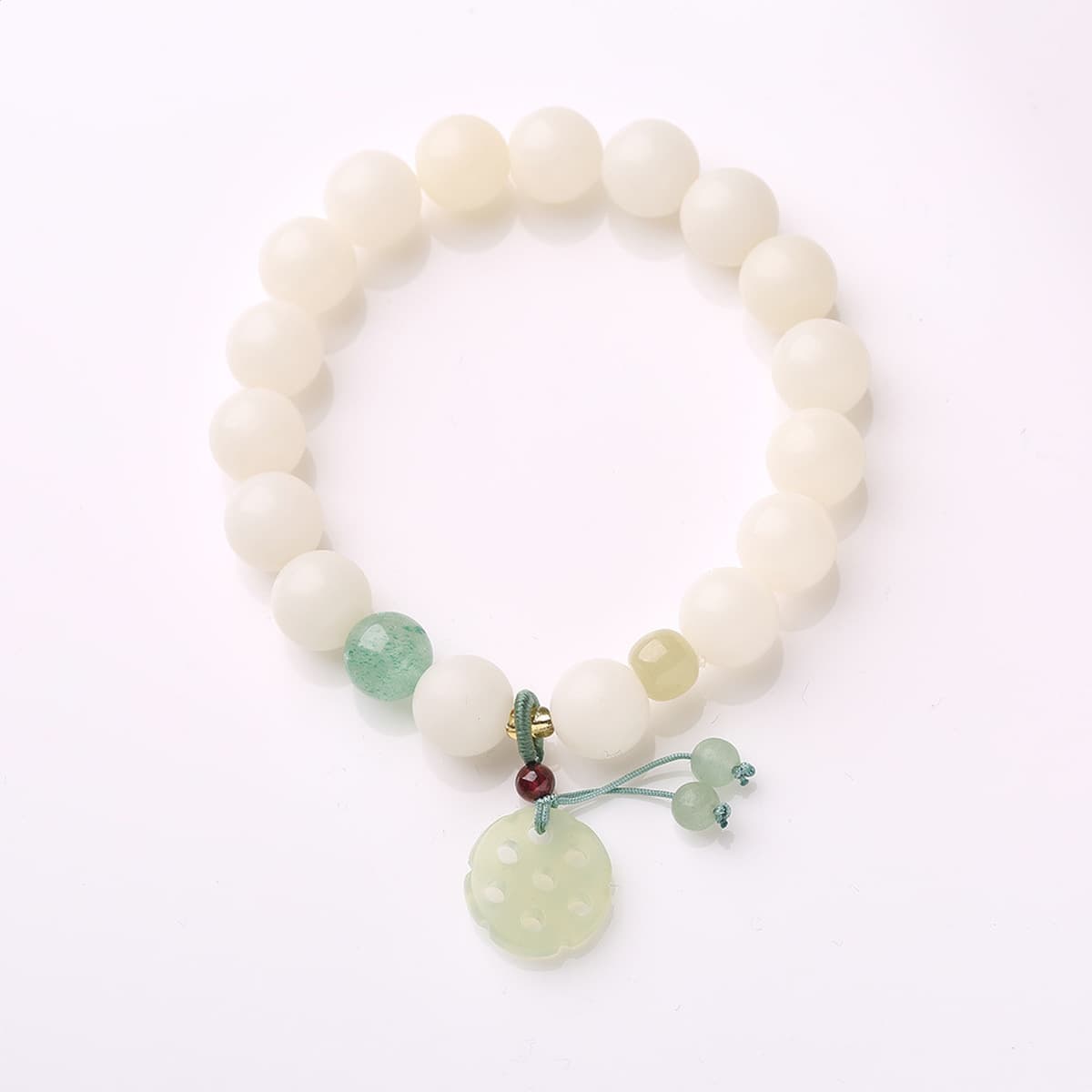 Qiyi ювелирные изделия оригинальный натуральный корень Бодхи браслет Белый нефрит Бодхи 108 бусин четки Бодхи браслет