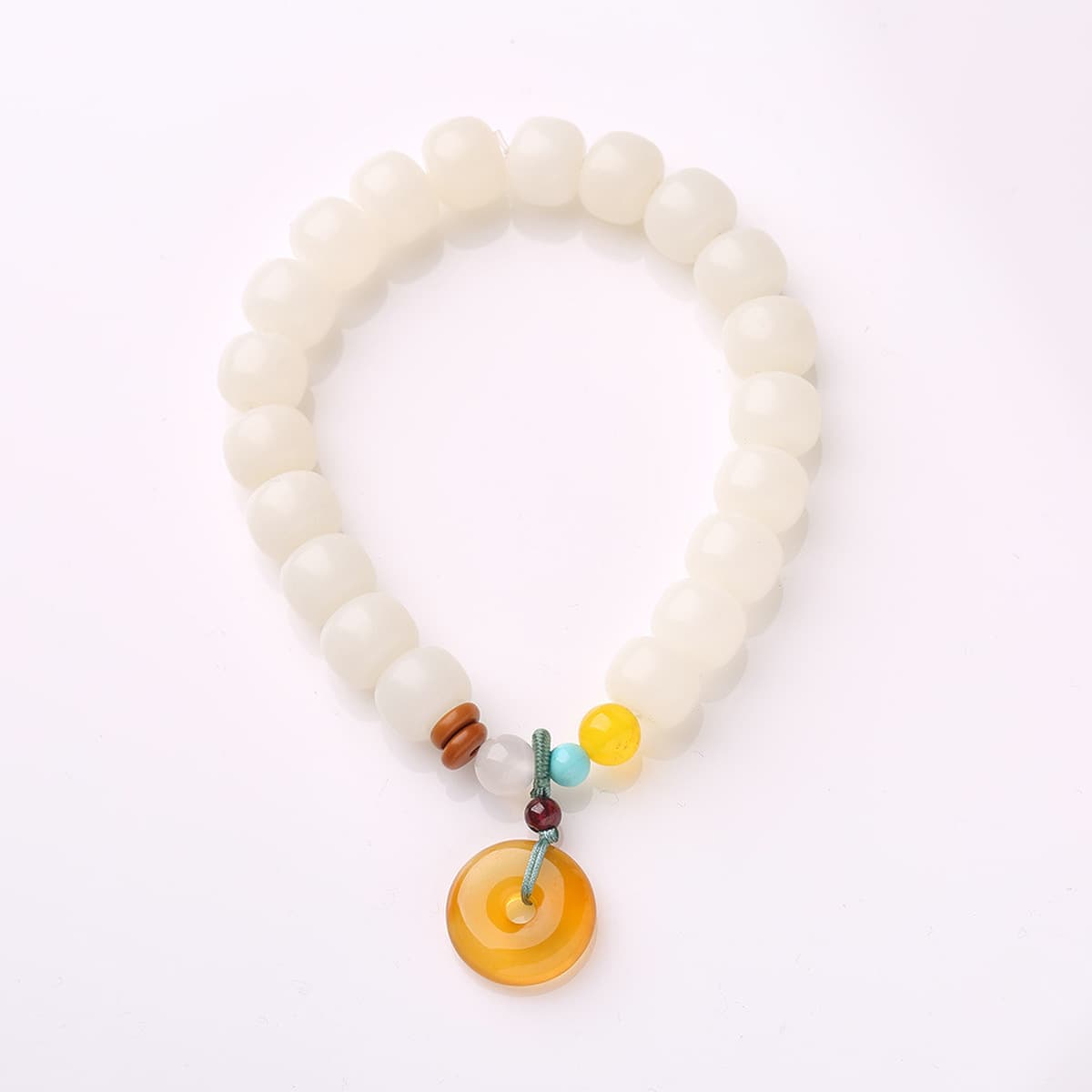 Qiyi ювелирные изделия оригинальный натуральный корень Бодхи браслет Белый нефрит Бодхи 108 бусин четки Бодхи браслет