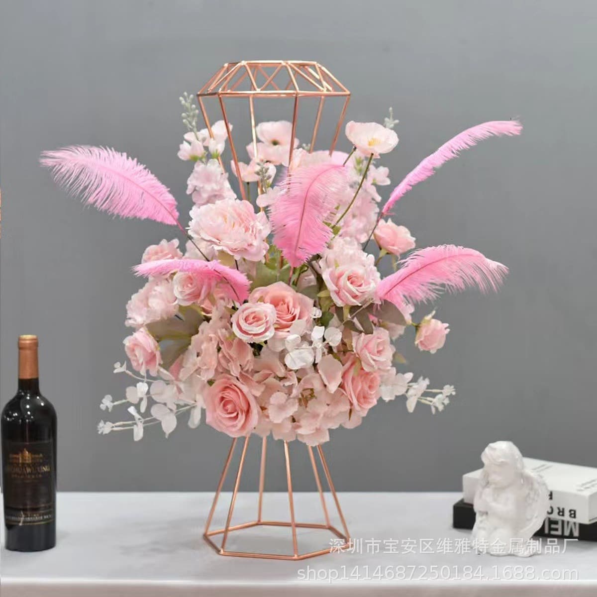 Легкий Роскошный Высококачественный Алмазный Стол Цветок Отель Бар КТВ Модель Набор Комнаты Стол Цветочные Настольные...