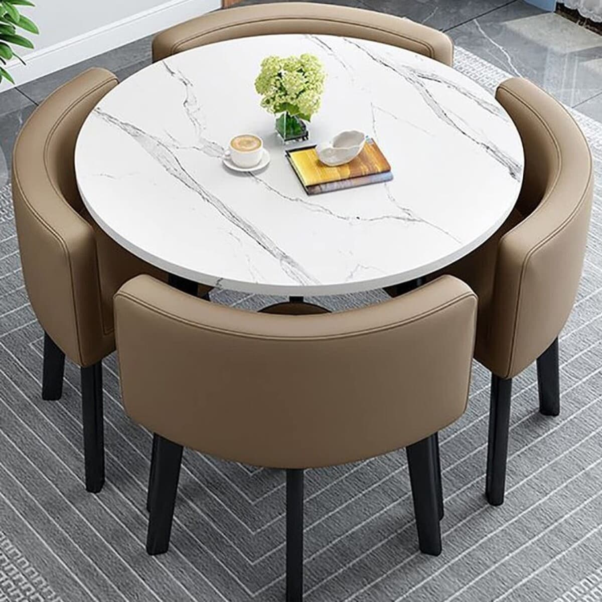 Съемный обеденный стол для дома, небольшой квартиры, обеденный стол, магазин, стол для переговоров на тротуарке и стул,...