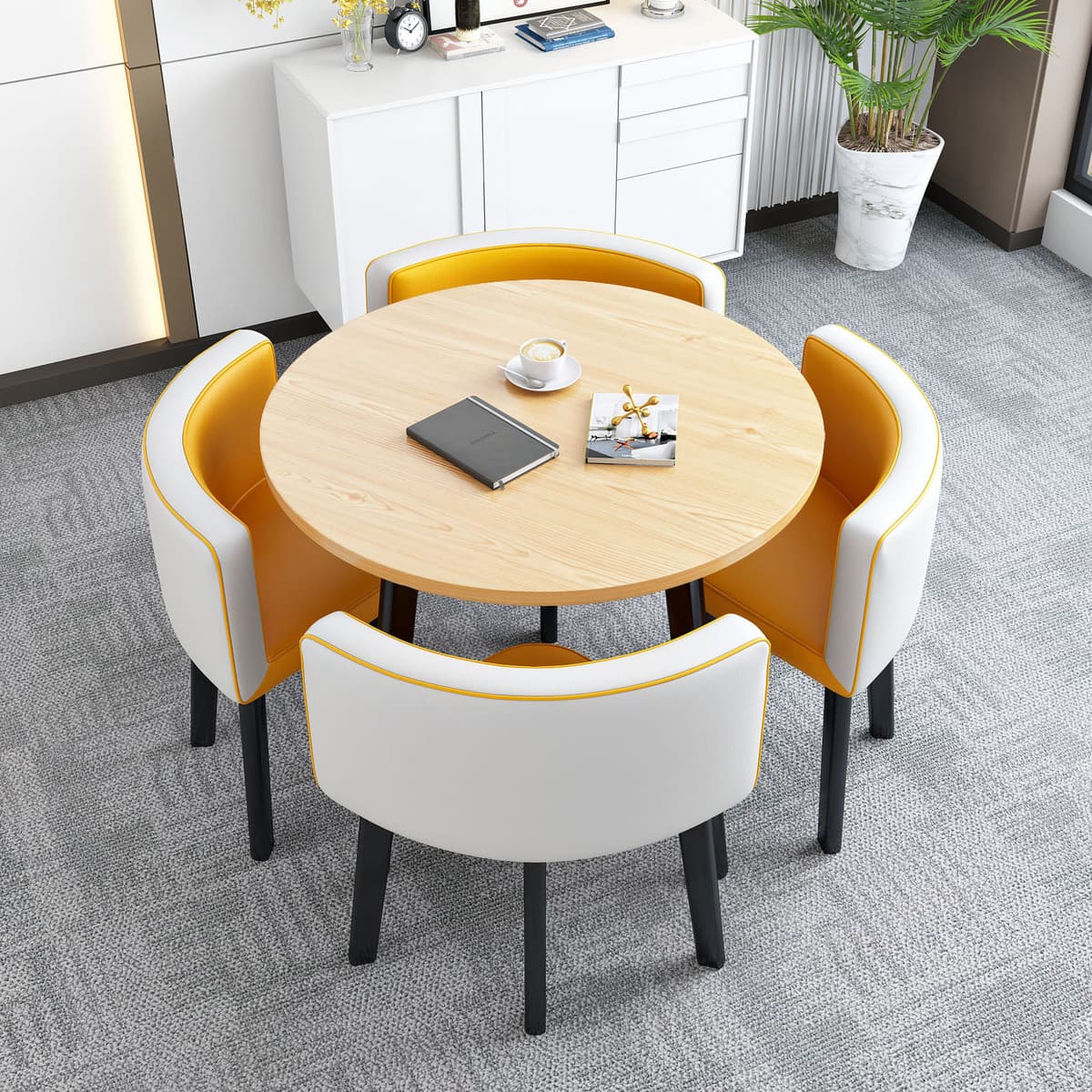 Съемный обеденный стол для дома, небольшой квартиры, обеденный стол, магазин, стол для переговоров на тротуарке и стул,...