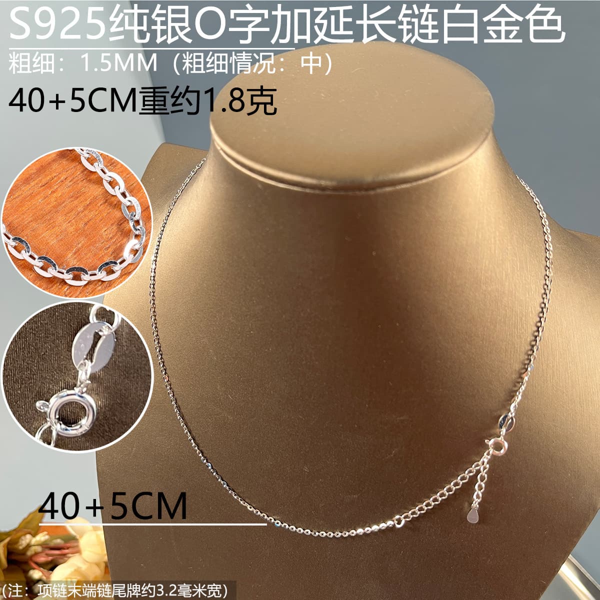 Ожерелье из стерлингового серебра S925, женская цепочка на ключицу, О-образная цепочка, европейское ожерелье, подвеска,...