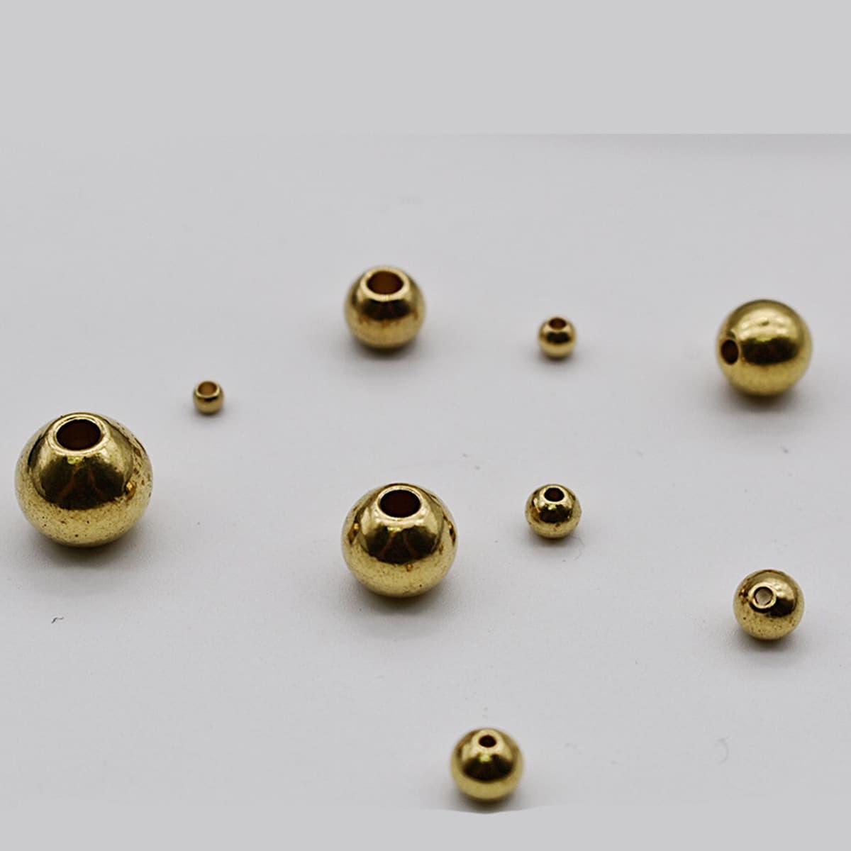 Медные круглые бусины, легкие бусины, разделительные бусины, цепочка, ожерелье, ручная нить, кулон из бисера, сделай сам,...