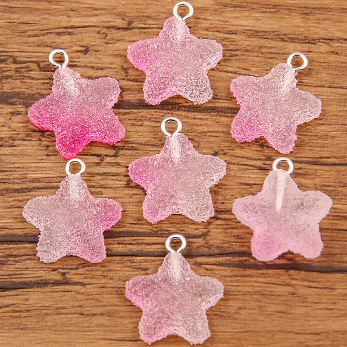 3 DIY аксессуары из смолы градиент медведь персик сердце кулон Смола Шарм Кулон багажное ожерелье аксессуары