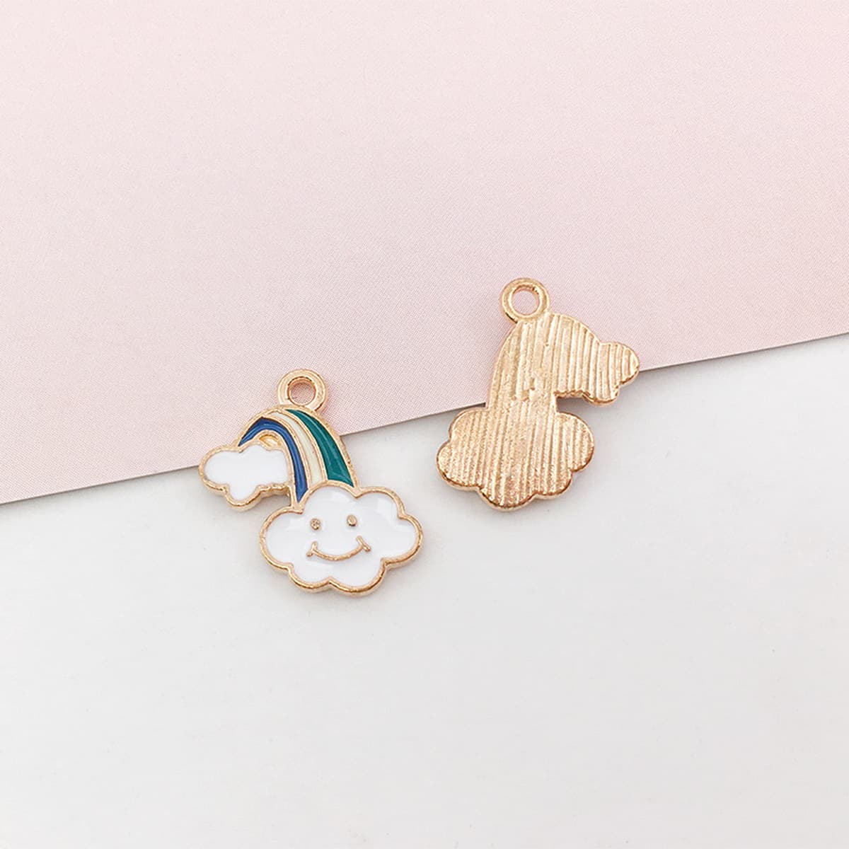 1 сплав DIY ювелирные аксессуары Капельное масло радуга кулон ожерелье серьги брелок аксессуар материал