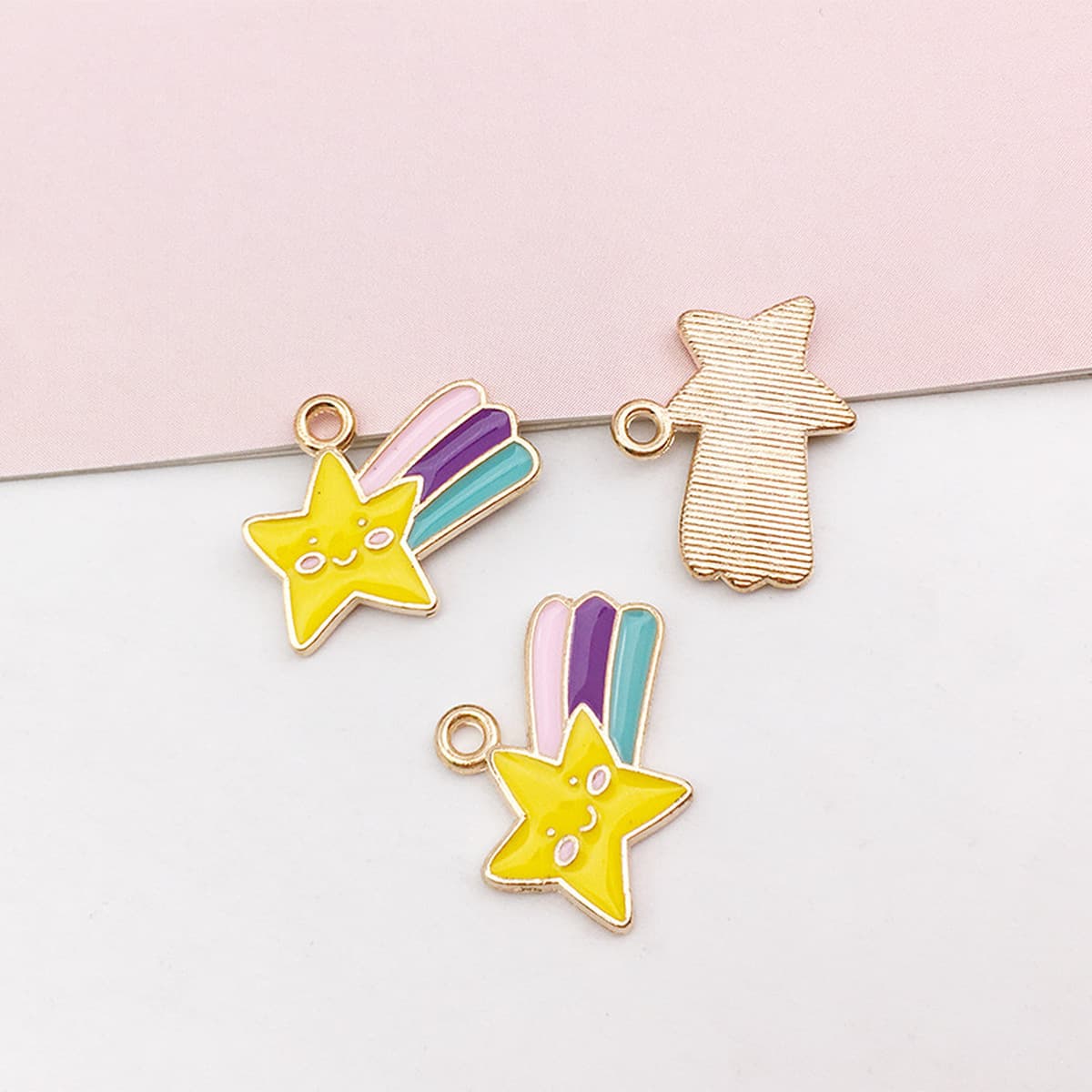 1 сплав DIY ювелирные аксессуары Капельное масло радуга кулон ожерелье серьги брелок аксессуар материал