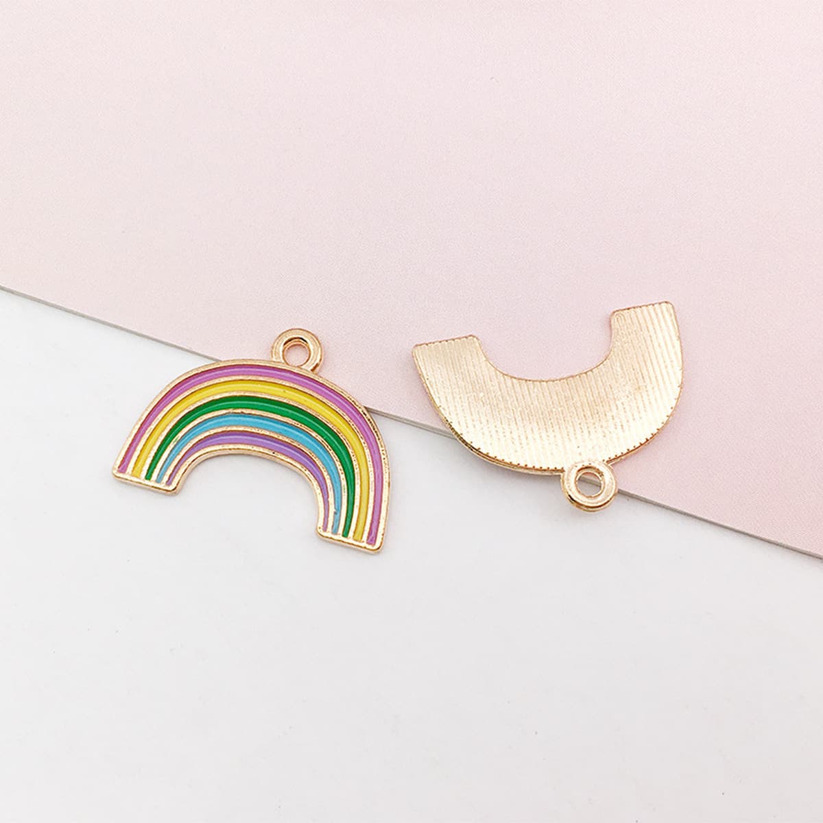 1 сплав DIY ювелирные аксессуары Капельное масло радуга кулон ожерелье серьги брелок аксессуар материал