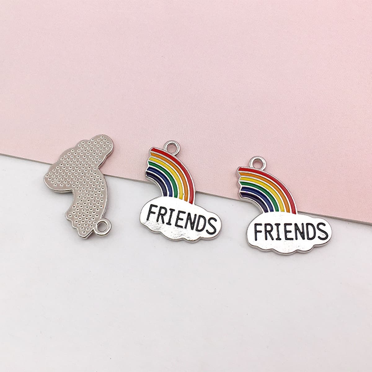 1 сплав DIY ювелирные аксессуары Капельное масло радуга кулон ожерелье серьги брелок аксессуар материал