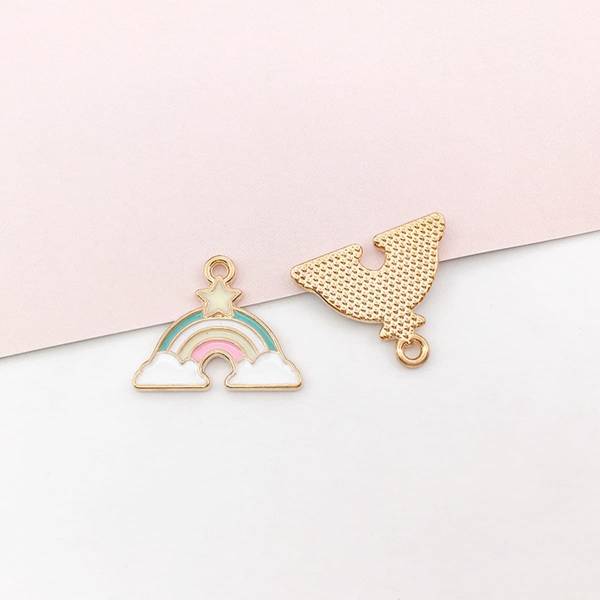 1 сплав DIY ювелирные аксессуары Капельное масло радуга кулон ожерелье серьги брелок аксессуар материал