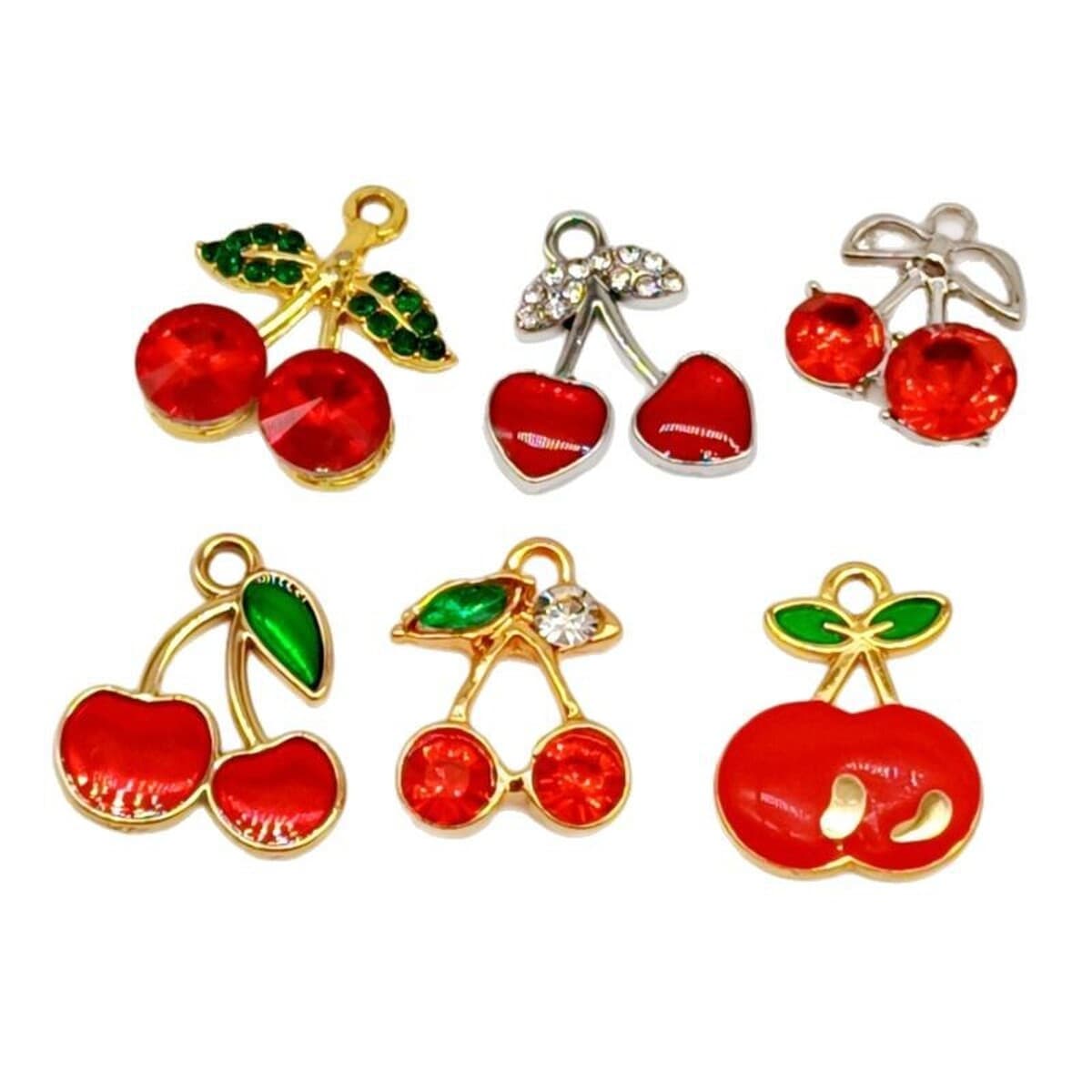 Корейская версия ювелирных изделий diy аксессуары один висячий стерео вишня клубника красный капли масла сплав подвеска DIY...