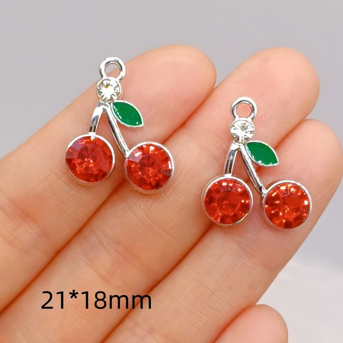 Корейская версия ювелирных изделий diy аксессуары один висячий стерео вишня клубника красный капли масла сплав подвеска DIY...