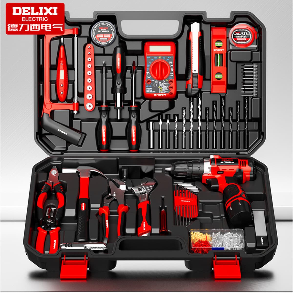 Электрический бытовой многофункциональный ручной набор инструментов для ремонта, семейный комбинированный набор инструментов