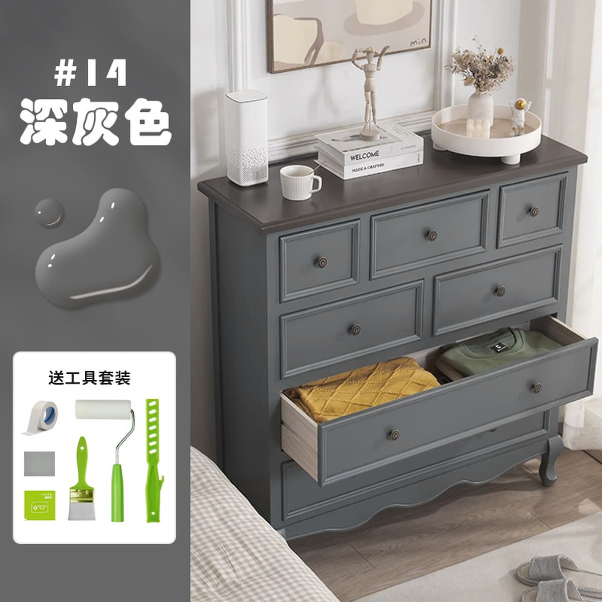 Водная краска для дерева, краска для изменения цвета деревянной дверной мебели, водонепроницаемый антикоррозионный лак для...