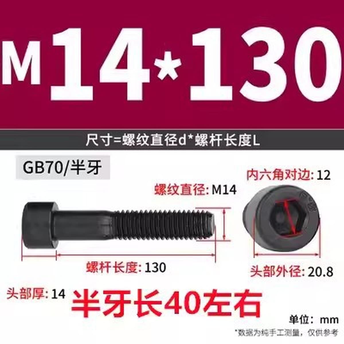 Черные винты с шестигранной головкой класса 8,8, черные винты с цилиндрической головкой и полной резьбой, высокопрочные...