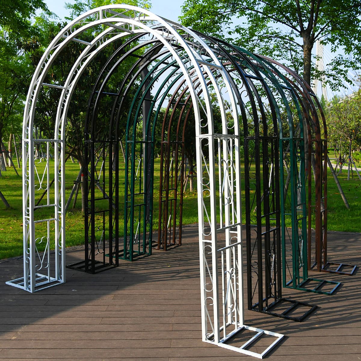 Европейская цветочная арка кованая подставка для восхождения на виноградную лозу Вилла сад арочная кронштейна роза