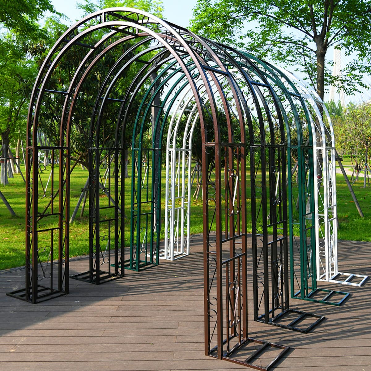 Европейская цветочная арка кованая подставка для восхождения на виноградную лозу Вилла сад арочная кронштейна роза