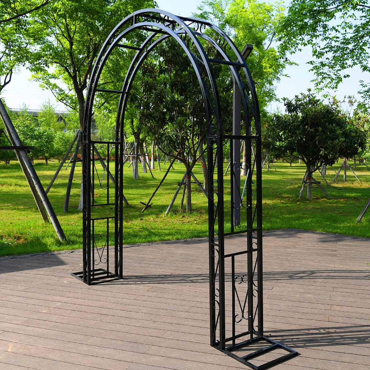 Европейская цветочная арка кованая подставка для восхождения на виноградную лозу Вилла сад арочная кронштейна роза