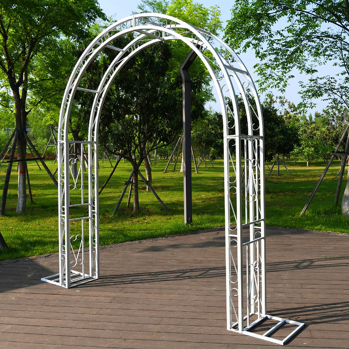 Европейская цветочная арка кованая подставка для восхождения на виноградную лозу Вилла сад арочная кронштейна роза