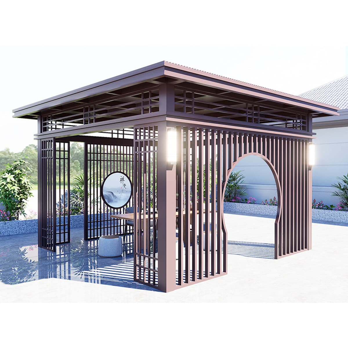Уличный павильон, двор, сад, павильон для отдыха, садовая пергола, ландшафтный павильон, вилла, новый павильон из...