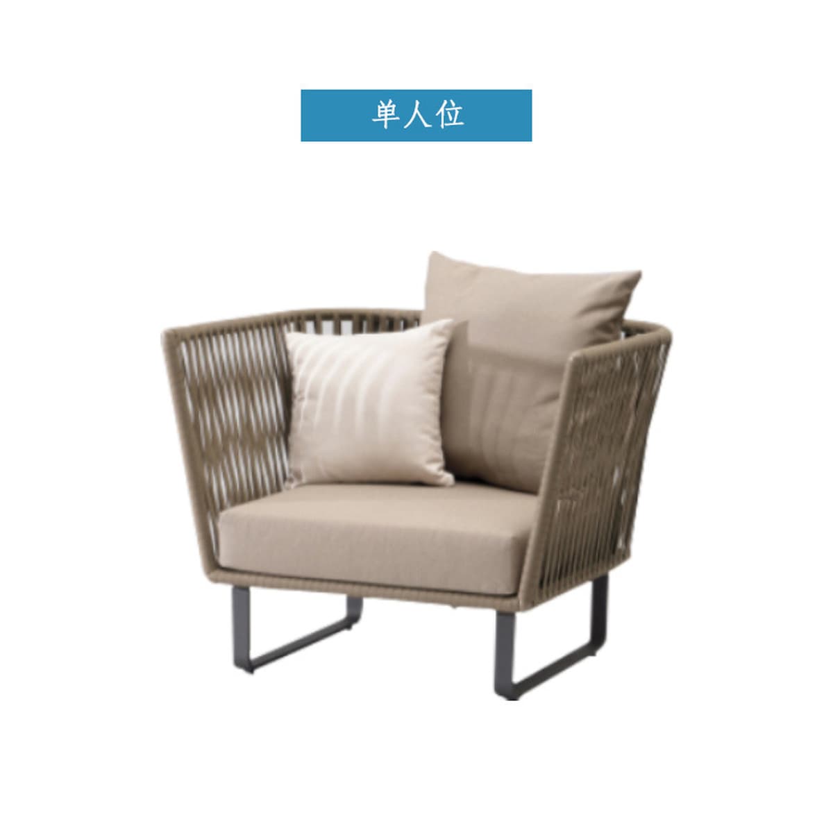 Открытый диван солнцезащитный крем водонепроницаемый внутренний дворик балкон досуг ротанговый стул диван двойной кард...