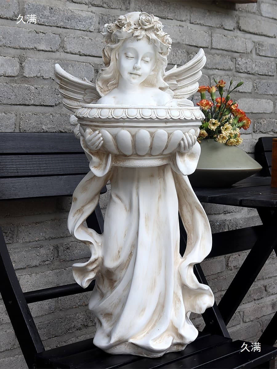 Французский дворовый фонтан, европейский декор, большая садовая вилла Алисы, гостиная, смола, уличный напольный ландшафтный...