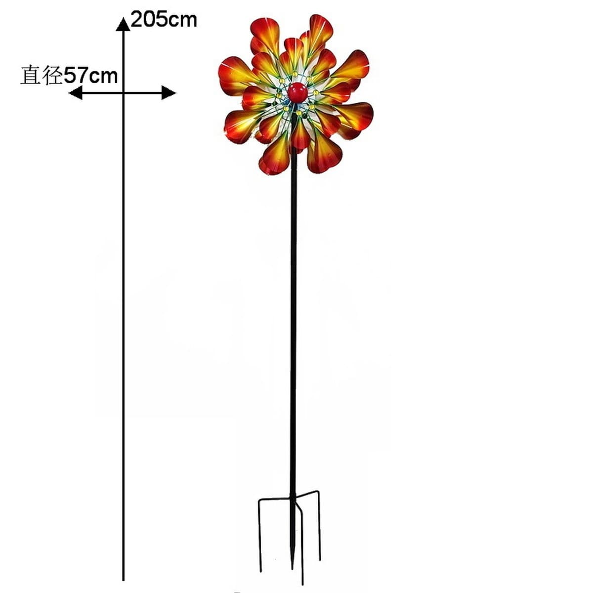 Садовый двор Вилла украшает окрашенную аэрозольную краску цветочный рог в форме железа ветряная мельница