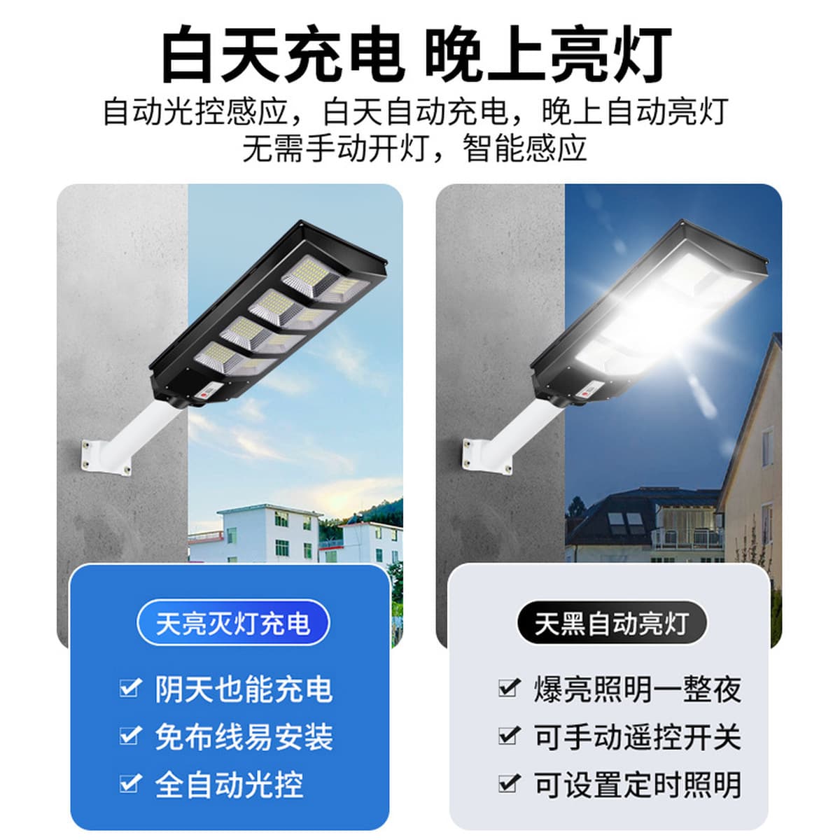 Солнечный наружный светильник домашний сад лампа Новый Сельский дорожное освещение интегрированный индукционный...