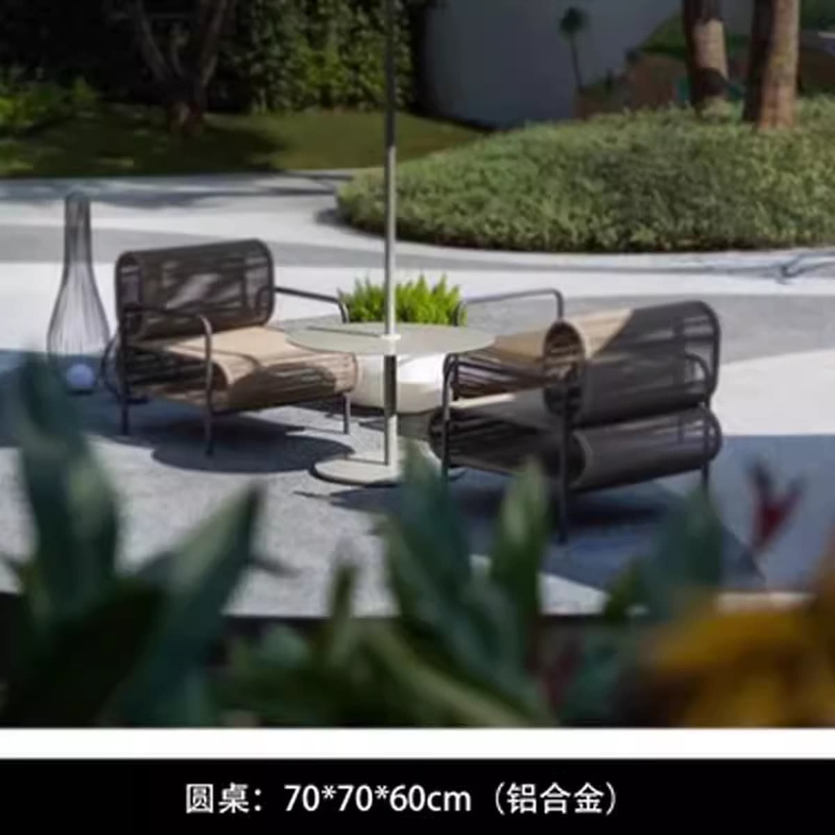 Открытый диван Комбинация журнального столика Водонепроницаемый солнцезащитный крем Лосиный двор Сад Терраса Вилла Балкон...