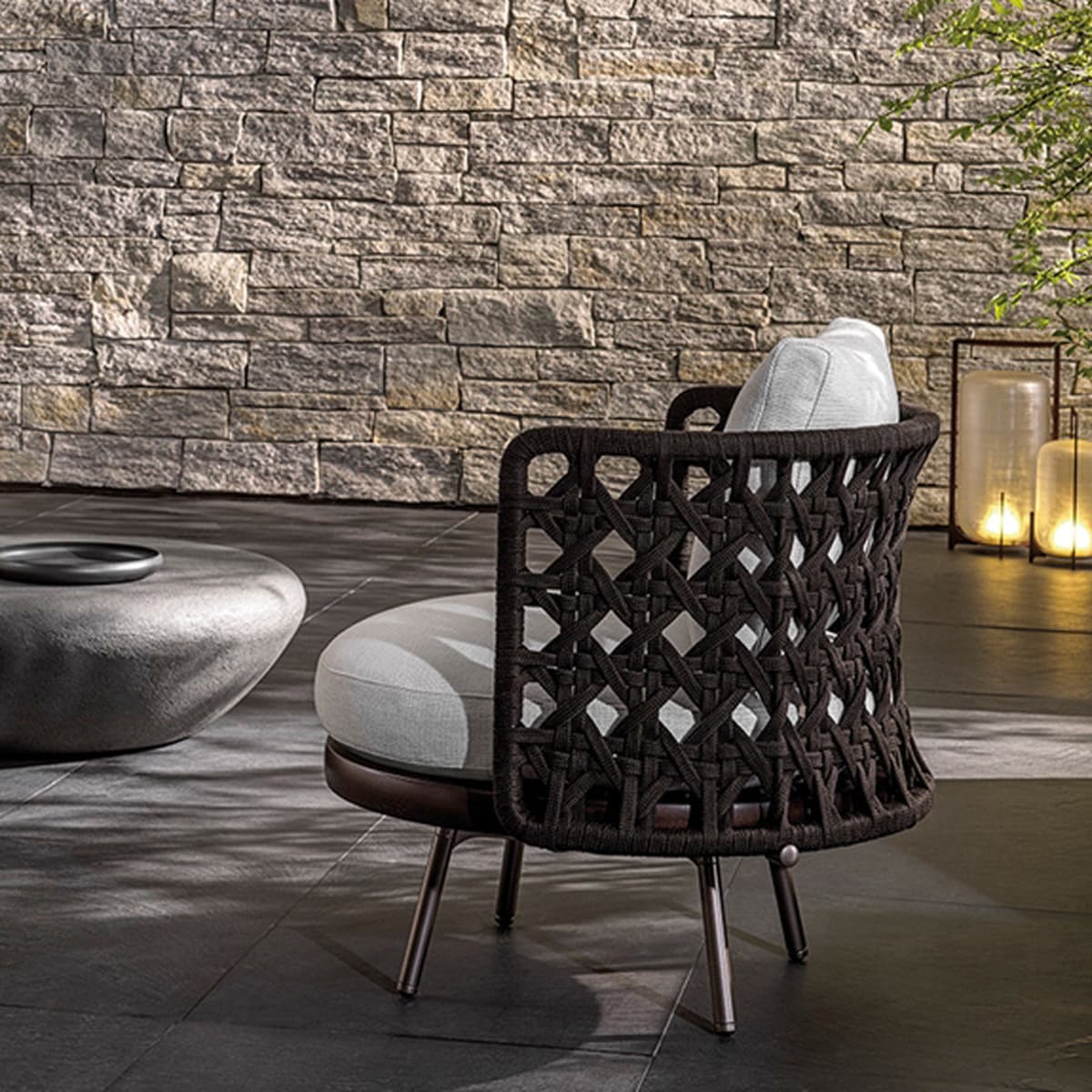 Открытый ротанг одноместный диван стул балкон досуг на открытом воздухе Вилла солнечная комната сад Вилла ротанг стул диван...