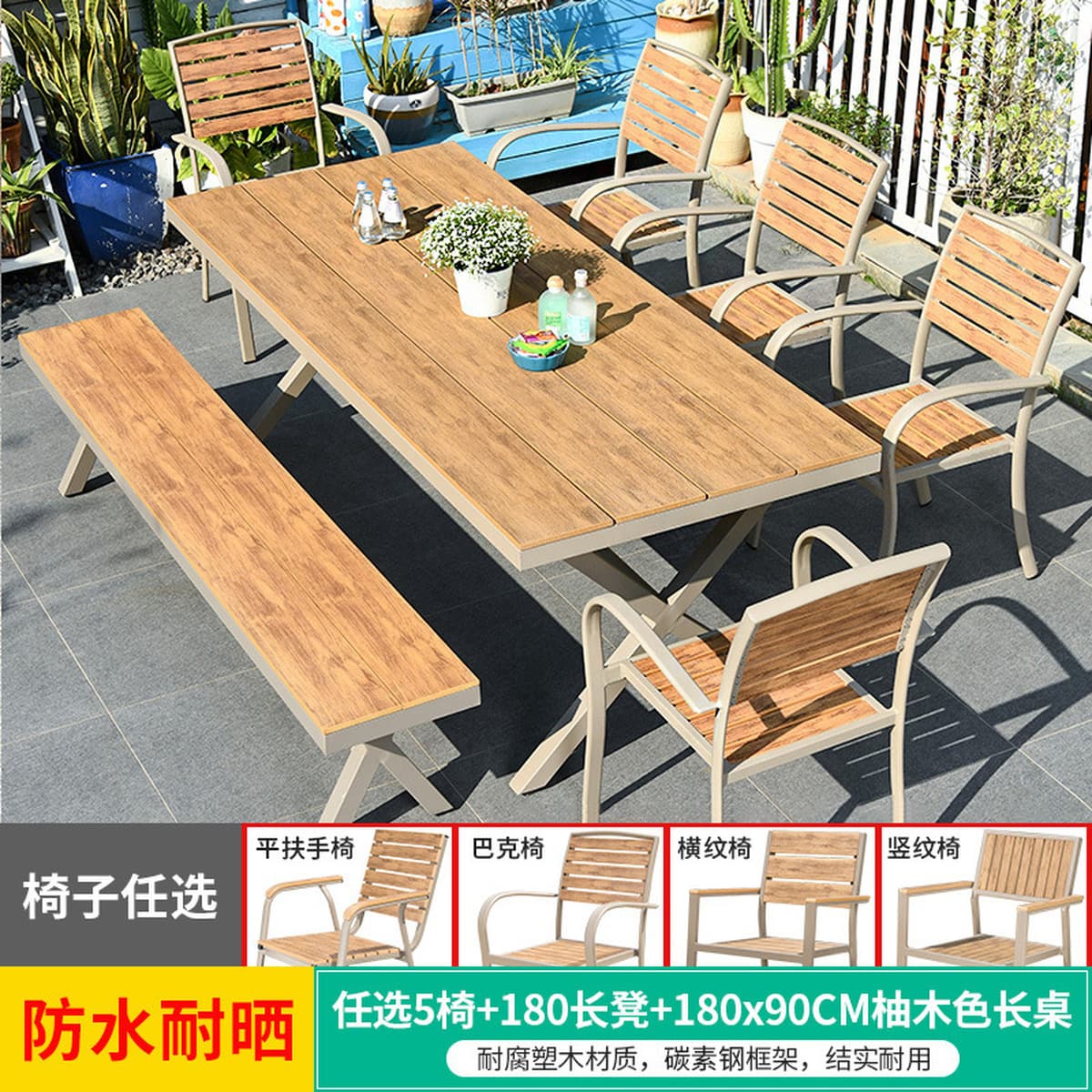 Открытый стол и стулья на открытом воздухе крыша для отдыха на вилле садовая терраса внутренний дворик водонепроницаемый...