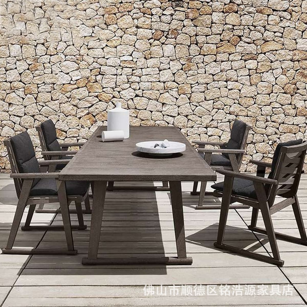 Уличный стол и стул Вилла Водонепроницаемый солнцезащитный уличный длинный стол на открытом воздухе сад для отдыха...