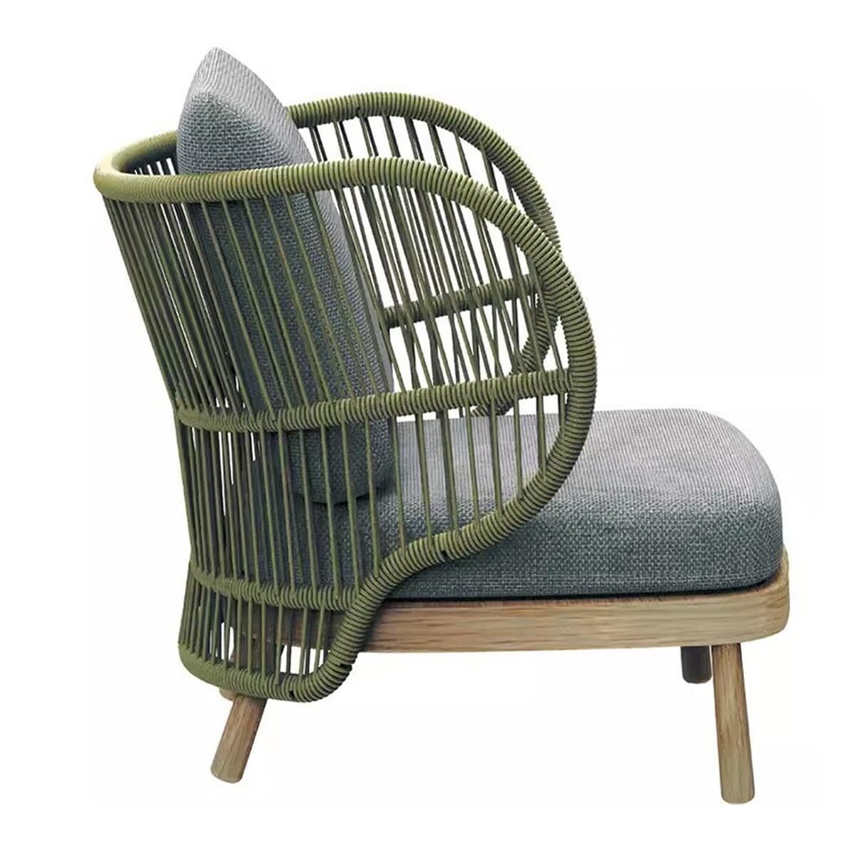 Уличный диван из алюминиевого сплава, двор, сад, веревка для отдыха, комбинированная уличная вилла, тканая водонепроницаемая...