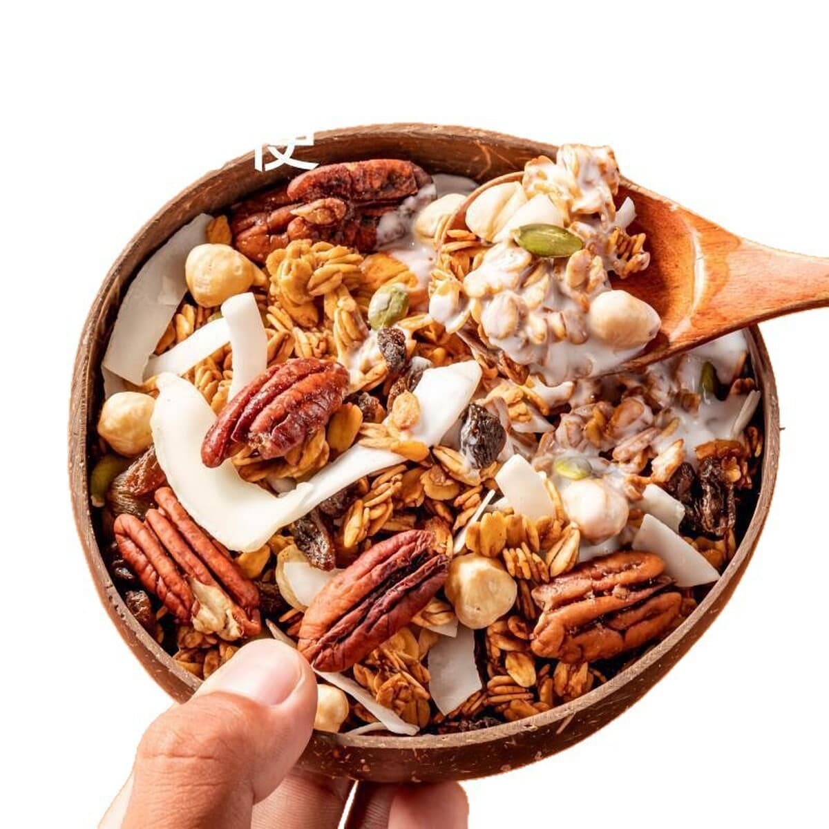 Черный чай, инжир, фундук, темный шоколад, орехи, овсянка, каша, заменитель пищи, полный завтрак, йогурт, заменитель пищи,...