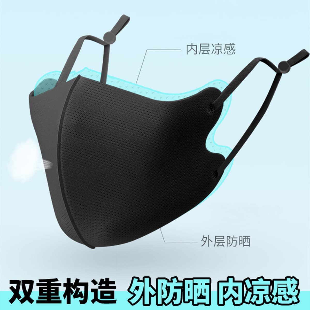 Сетчатая дышащая маска из солнцезащитной ткани для мужчин и женщин, моющаяся пылезащитная маска с 3D воздушным слоем,...