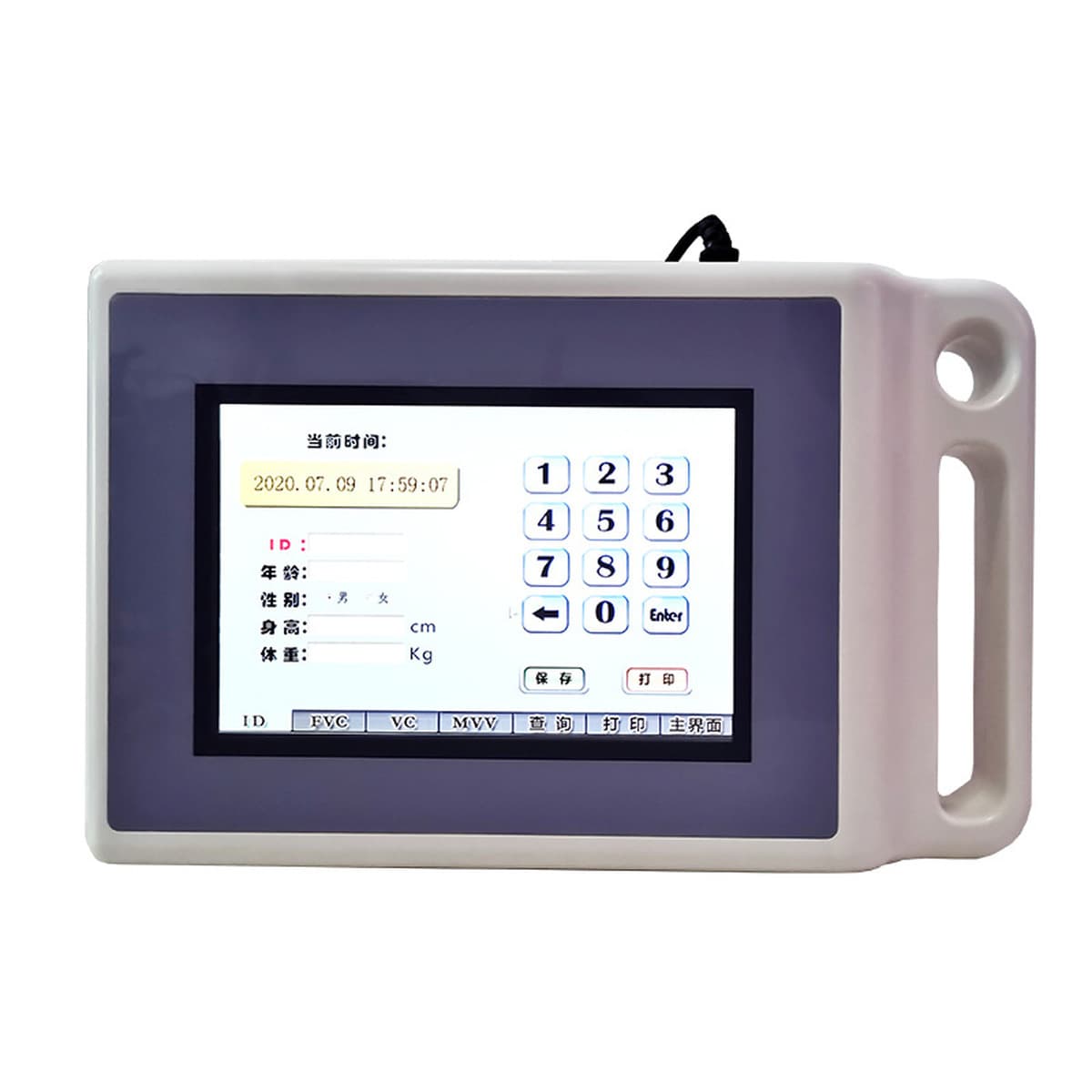 Портативный детектор функции легких Медицинский детектор мощности легких