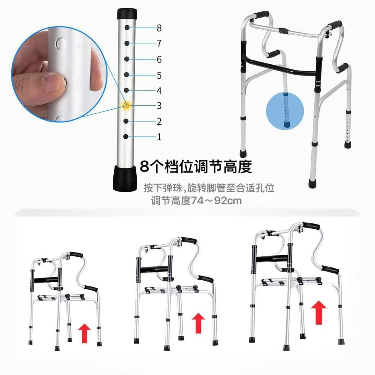 Средство для ходьбы для пожилых людей с колесами, реабилитационное средство для пожилых людей, можно сидеть и ходить,...