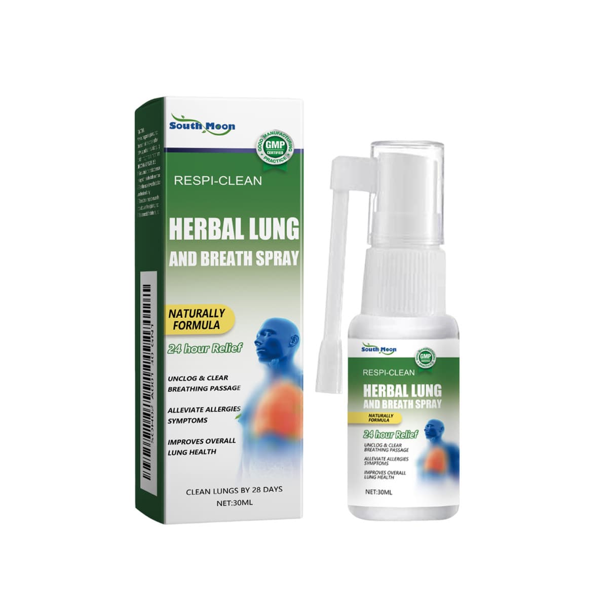 Спрей для тела South Moon Herbal: Нежное очищение, уход за горлом и полостью рта