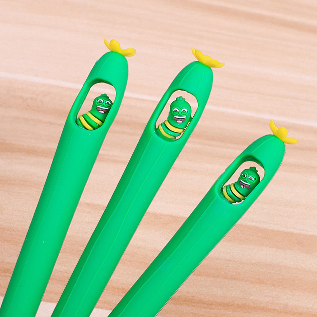 Товар гелевая ручка из огурца силиконовый черный мультфильм милые канцелярские принадлежности Офис 0,5 мм...